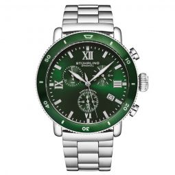 Monaco Chronograph Quartz Green Dial Mens Watch