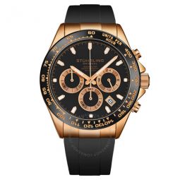 Monaco Chronograph Quartz Black Dial Mens Watch
