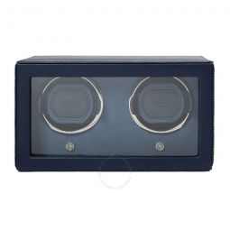 Cub Double Watch Winder with Cover - Navy