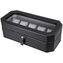 Design 5pc Black Watch Box