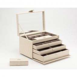 Caroline Large Ivory Jewelry Case