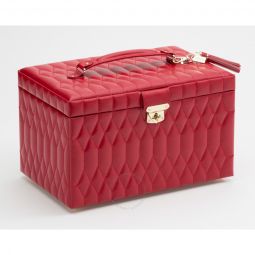 Caroline Large Red Jewelry Case
