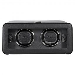 Windsor Module 2.5 Black Leather Double Watch Winder 4526029