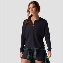 Wicking Waffle Long-Sleeve Henley - Womens