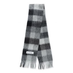 Acne Studios 로고 패치 체크 스카프 CA0084