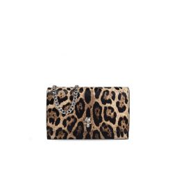 Alexander McQueen 레오파드 프린트 스몰 스컬 클러치 백 6130881AATM