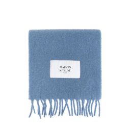 Maison Kitsune 로고 패치 프린지 니트 스카프 LM06206WA0022