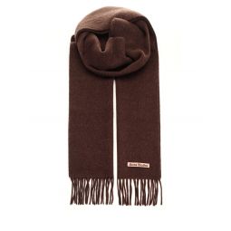 Acne Studios 로고 패치 프린지 엣지 스카프 CA0218