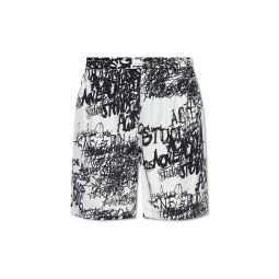 Acne Studios 로고 프린트 반바지 BE0171