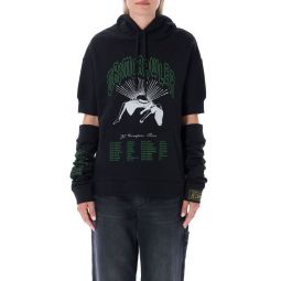 Raf Simons Grimrawler 프린트 어태치드 슬리브 후디 221W17019003