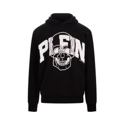 Philipp Plein 스컬 프린트 드롭 숄더 후디 FADCMJB3383PJY002N