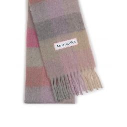 Acne Studios 로고 패치 체크 스카프 CA0084