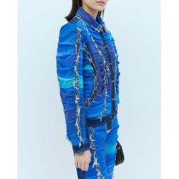 Paula Canovas Del Vas 메시 디테일 데님 재킷 PWS231401VAR1