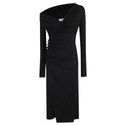 Elisabetta Franchi 임벨리시드 버튼 저지 드레스 AB82257E2