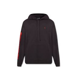Raf Simons 로고 자수 드로스트링 후디 212M165B19004