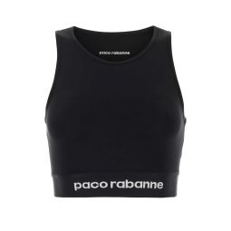 Paco Rabanne 로고 디테일 민소매 스포츠 브라 23AJTO608PA0092