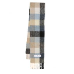 Acne Studios 로고 패치 체크 스카프 CA0084