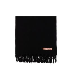 Acne Studios 로고 패치 프린지 엣지 스카프 CA0209