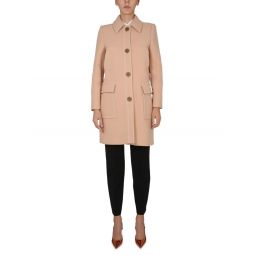 Boutique Moschino 싱글 브레스티드 스트레이트 헴 코트 06055810