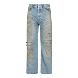 Acne Studios 로고 패치 디스트레스드 진 B00403