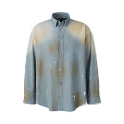 아크네 스튜디오 로고 프린트 긴팔 셔츠 FNMNSHIR000870