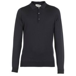 John Smedley Belper 버튼 니트 폴로 셔츠 BELPER