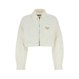 Prada 지퍼 크롭 데님 재킷 GFB279S21214LW