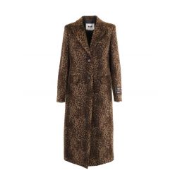 MSGM 프린트 싱글 브레스티드 롱 코트 3941MDC17257609