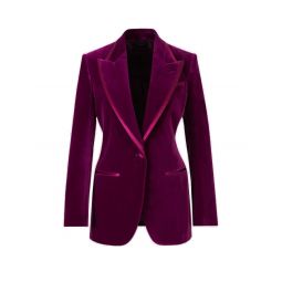Tom Ford 싱글 브레스티드 벨벳 블레이저 GI2969FAX171FAX171