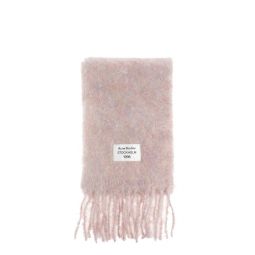 Acne Studios 로고 패치 프린지 엣지 스카프 CA0392