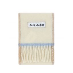 Acne Studios 로고 패치 프린지 엣지 스카프 CA0290