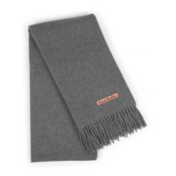 Acne Studios 로고 패치 프린지 엣지 스카프 CA0210