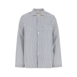 Tekla Classic 스트라이프 파자마 셔츠 POPLINPYJAMASSHIRT