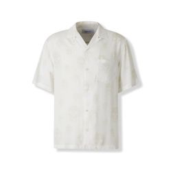 알렉산더 맥퀸 반팔 스컬 자카드 셔츠 847304QRACU