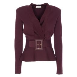 Elisabetta Franchi 벨트 니트 재킷 MK48S57E2