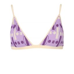 도도 바 또는 패턴 트라이앵글 브라 DBO3046PURPLE