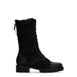 Christian Louboutin 패딩 레이스 앵클 부츠 1220488