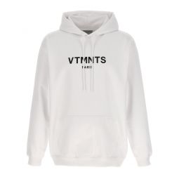 VTMNTS 로고 프린트 긴팔 끈 후드 티셔츠 VL18HD100W