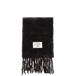 Acne Studios 로고 패치 프린지 엣지 스카프 CA0392