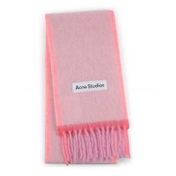 Acne Studios 로고 패치 프린지 엣지 스카프 CA0290