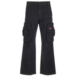 Heron Preston 로고 패치 카고 팬츠 HMCF011S23FAB004