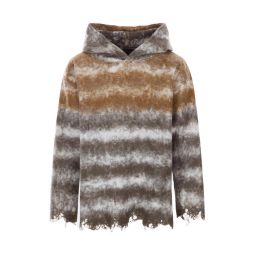 Vitelli 긴팔 디스트레스드 스트라이프 프린트 후디 FW22DMBD003LI