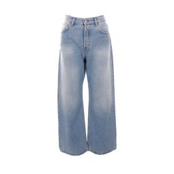 Acne Studios 로고 패치 루즈핏 진 A00338