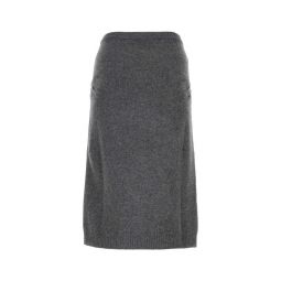 프라다 슬릿 디테일 미디 니트 스커트 21434S231129O