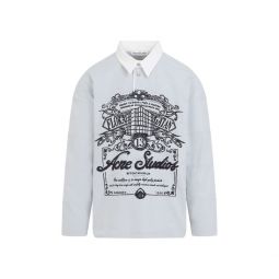 아크네 스튜디오 그래픽 프린트 긴팔 폴로 셔츠 CL0396