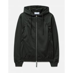 Pleated Hooded Sweatshirt