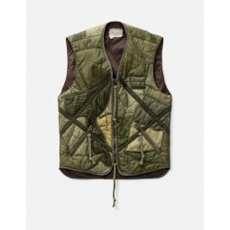 Mixed Puffer Zip Vest