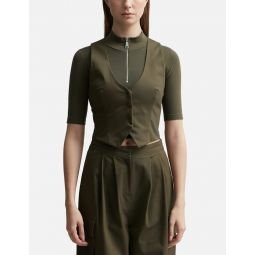 GILET WITH STRAPS DETAILS