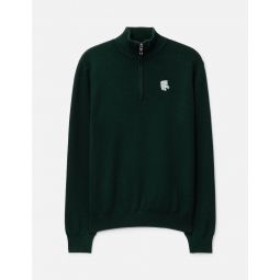 QG Owl Mesh Knit Quarter Zip