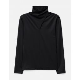 CROSSED COLLAR LS TOP